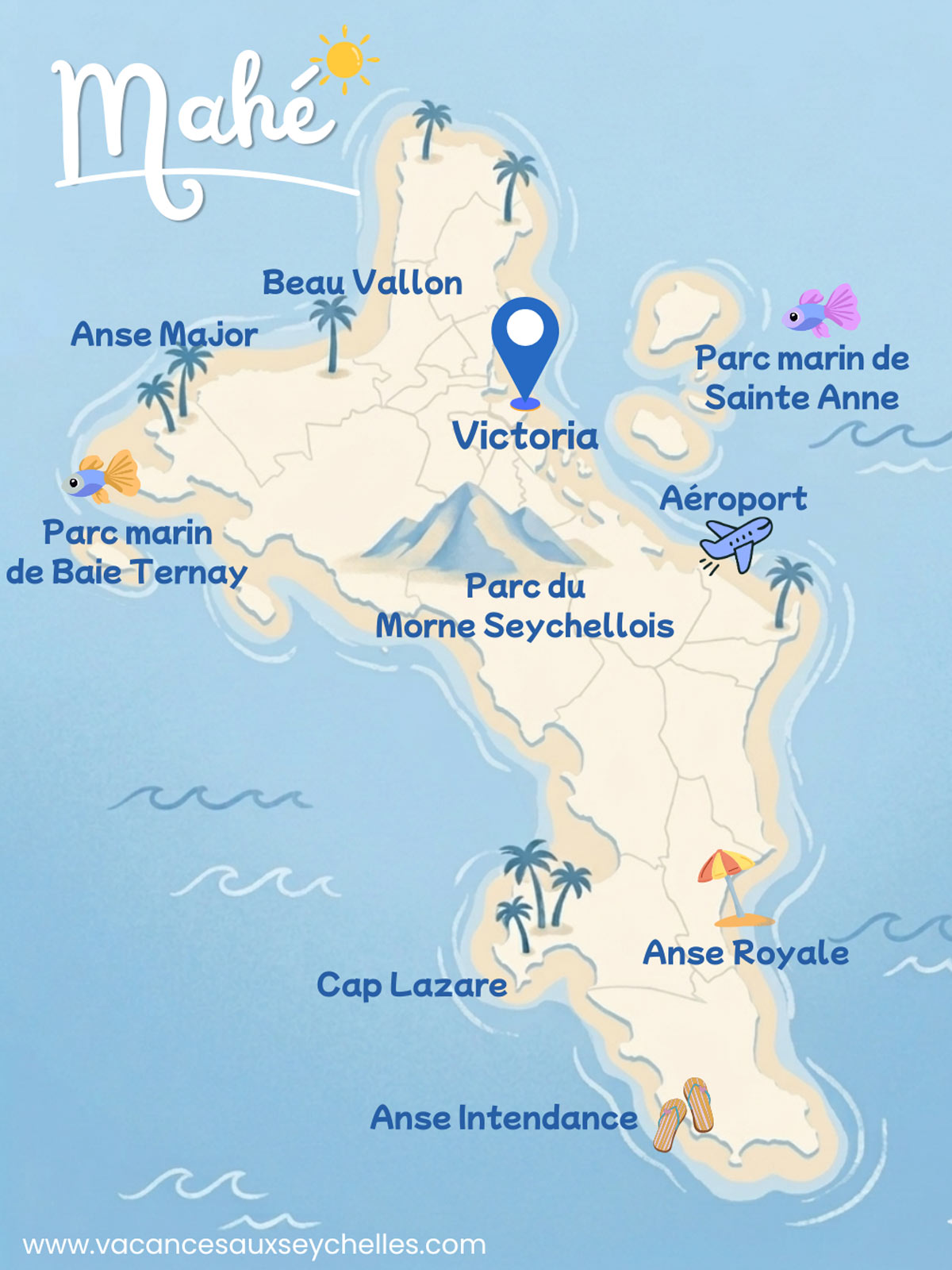 carte mahé seychelles