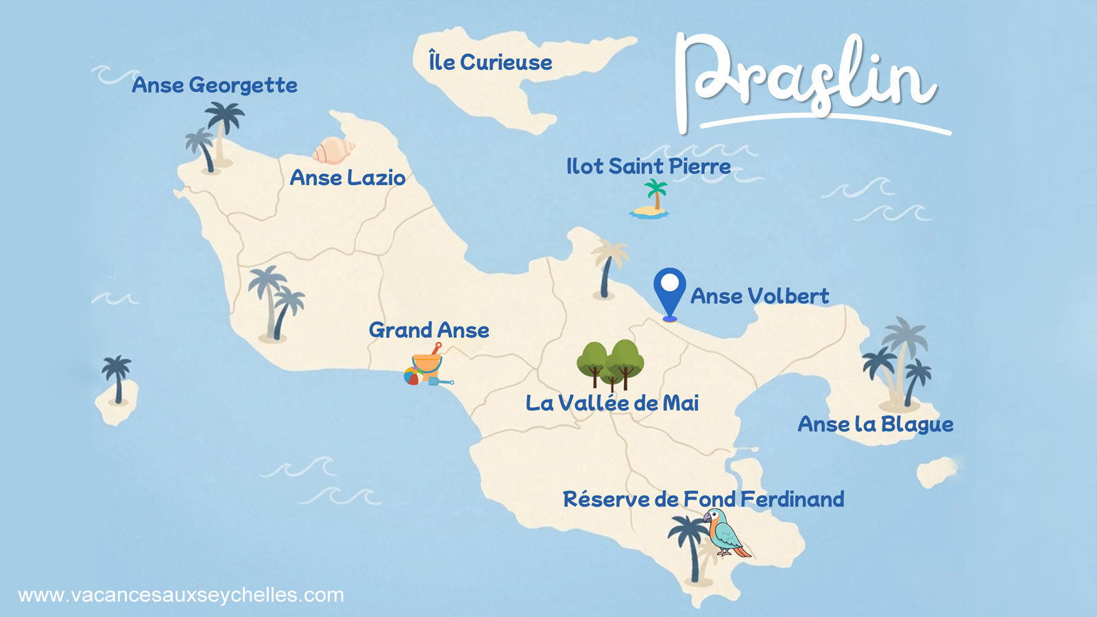 carte praslin seychelles